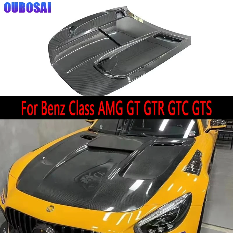 

For Mercedes Benz Class AMG GT GTR GTC GTS Carbon Fiber Hood Engine Cover Hood Car Headliner Hood Cover 2015-2018 body kit