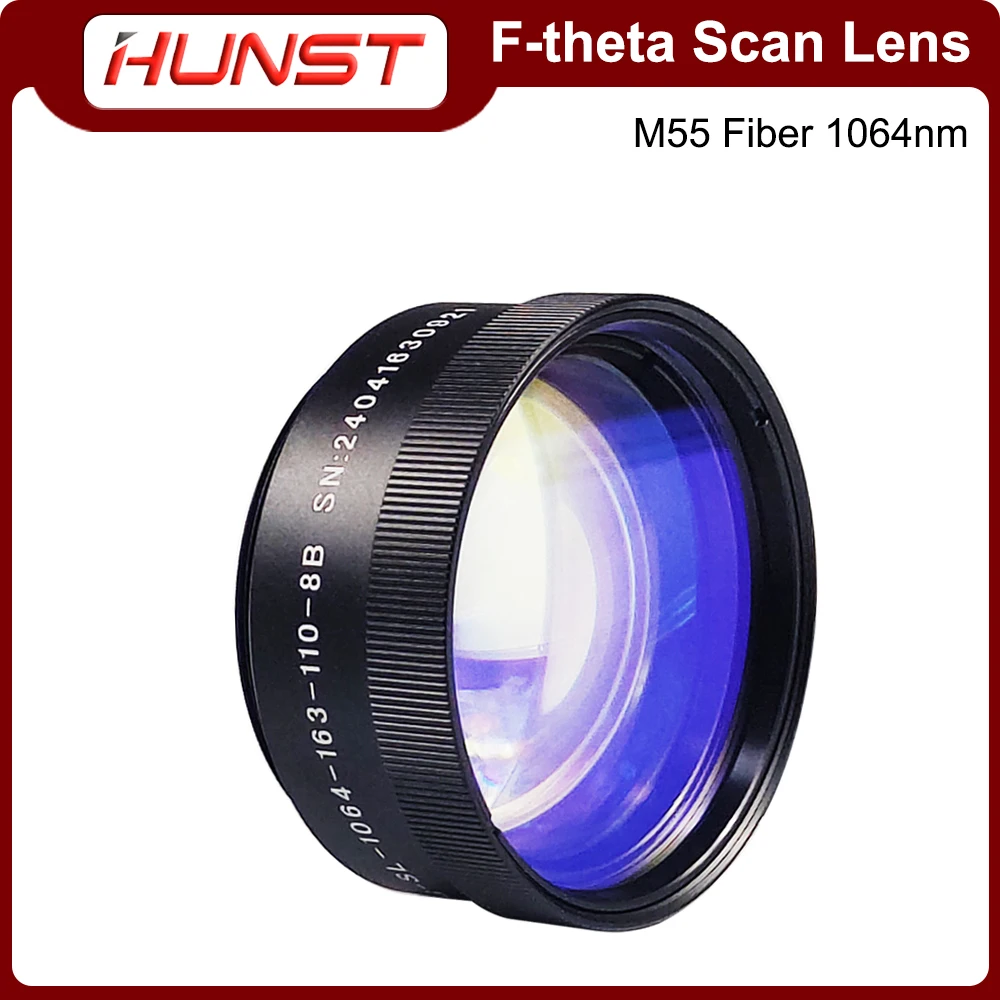 HUNST F-theta scanning lens thread M55 1064nm galvanometer laser parts suitable for 1064nm YAG fiber laser marking machine parts