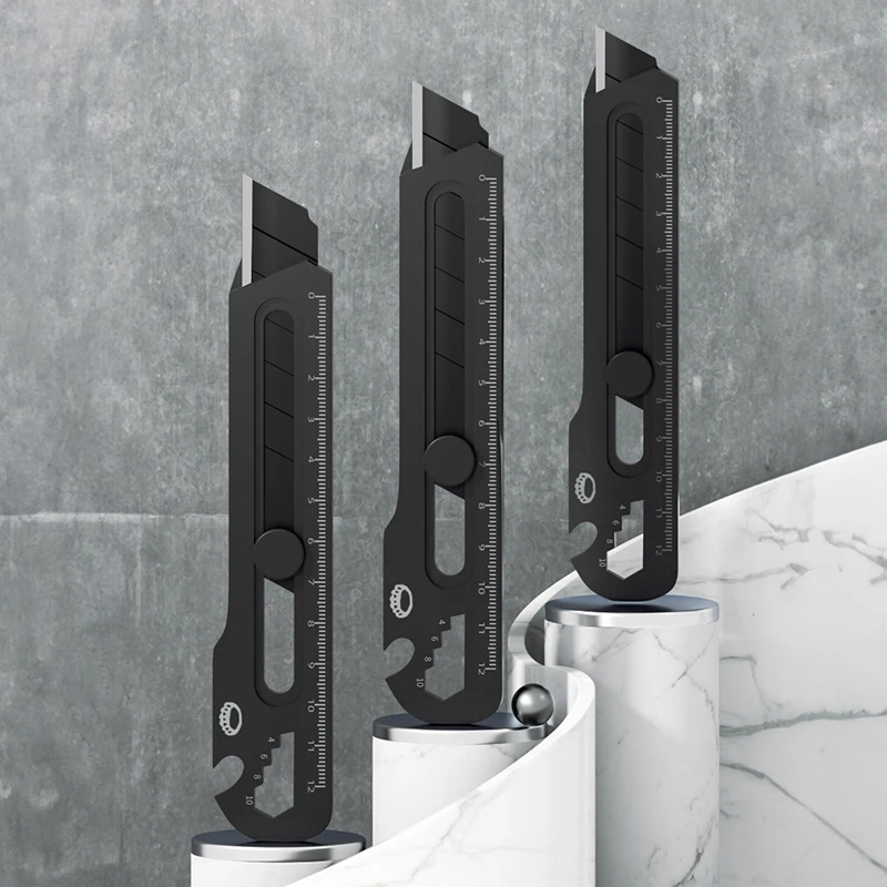 Imagem -05 - Ylondao- Utility Faca com Lâmina de Aço Inoxidável Retrátil Box Cutter Bolso Utility Facas Cortar Corda Papel Ferramenta Manual Aço Inoxidável