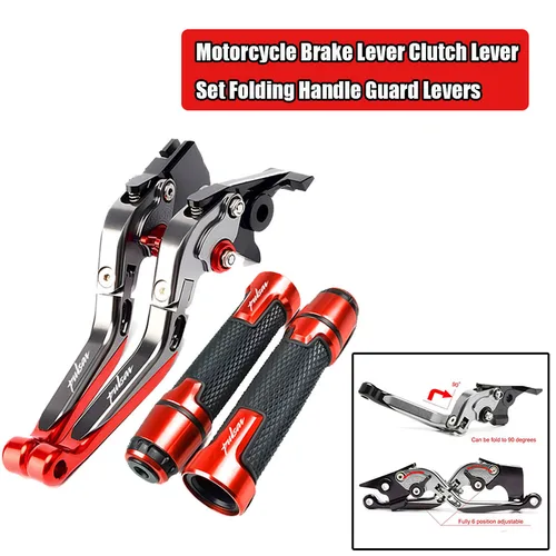 Para Bajaj Pulsar 200 NS/200 RS/200 A motocicleta plegable extensible CNC Moto palancas de freno de embrague ajustables empuñaduras finales de manillar