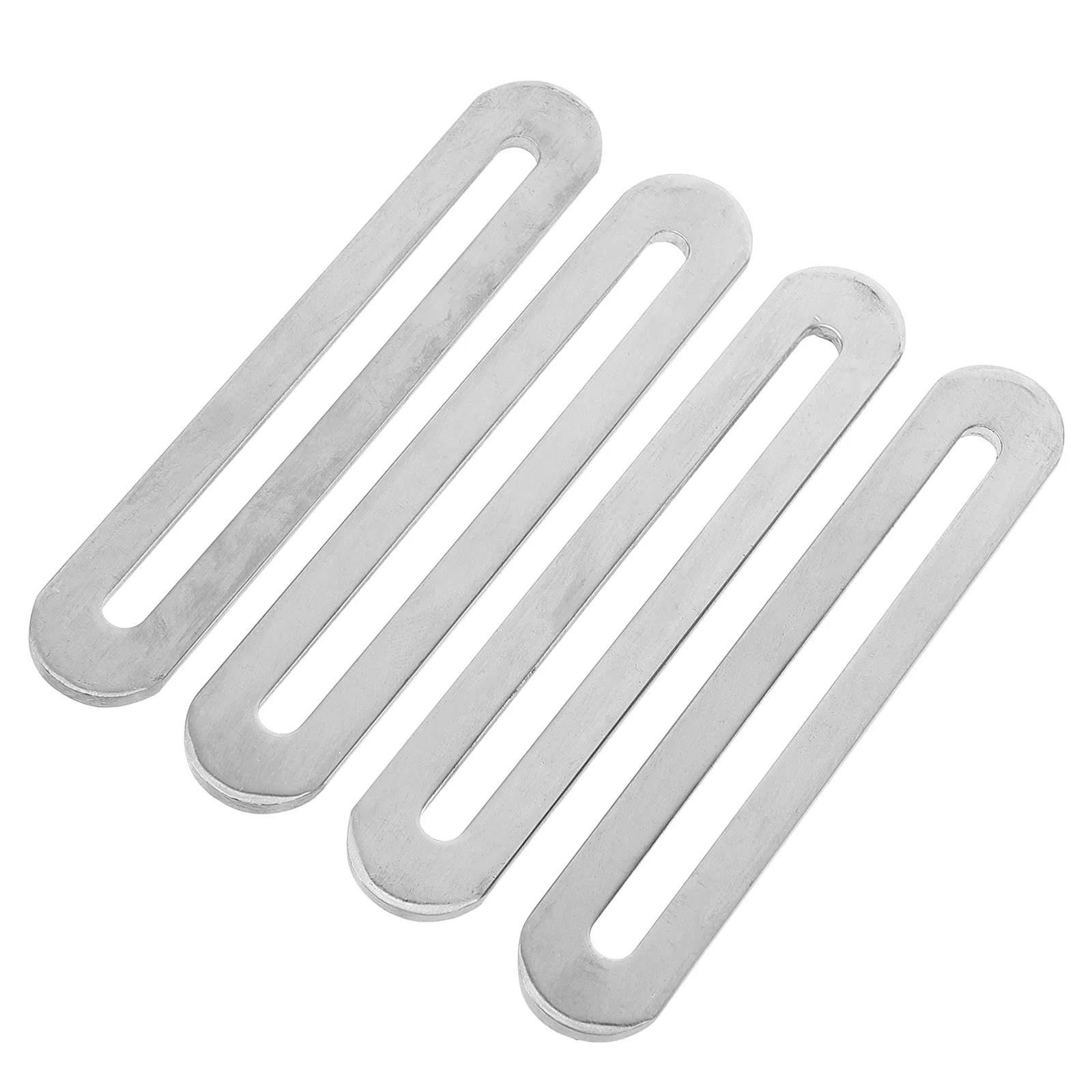 4 قطع من ألواح إصلاح مسطحة من الفولاذ المقاوم للصدأ، دعامات أثاث قابلة للتعديل لخزانة درج الكرسي، زاوية معدنية معززة #3