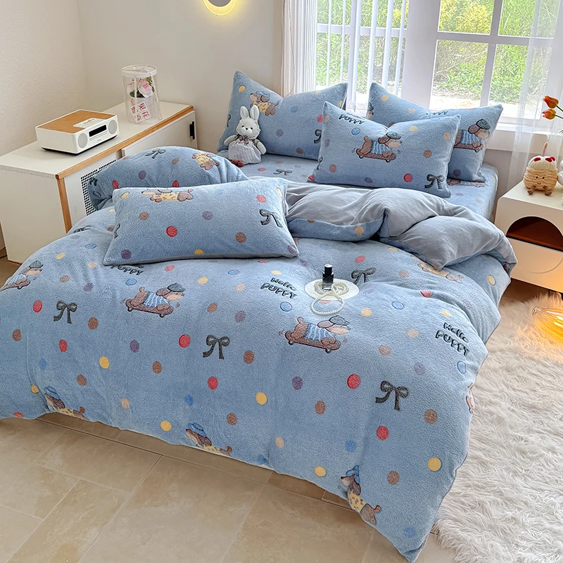 Single/Double/Queen/King Size Comforter Cover Adults Kids Room Duvets Cover Winter Bedding Thicken Quilt Cover (No Pillowcase)