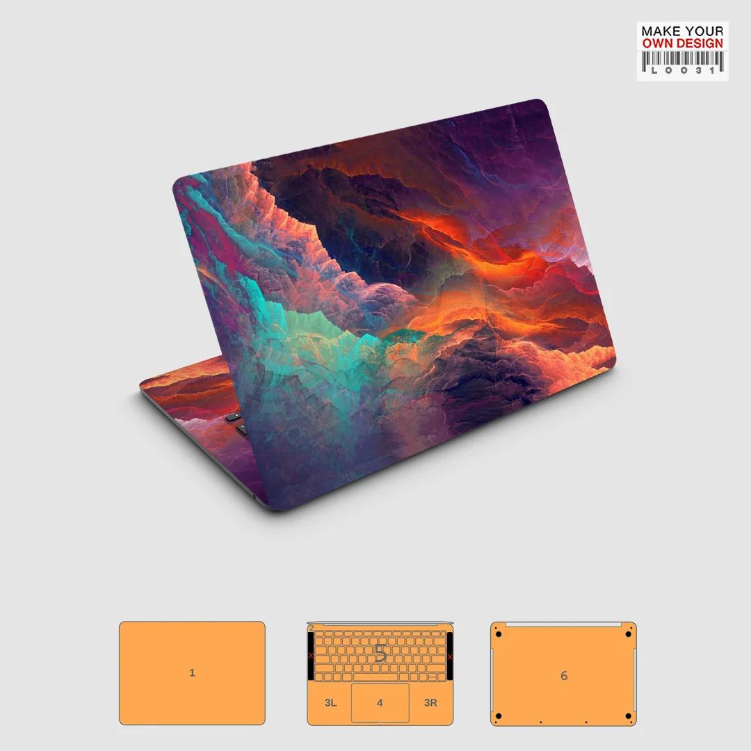 HM Skin Wrap Decal Adesivo in vinile Copertina MacBook Collezione Onde Vinile premium per MacBook Pro e Air