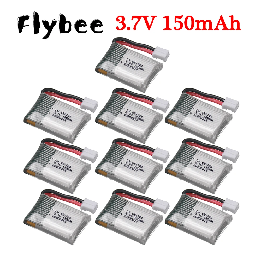 Battery For H36 battery 3.7V 150mAh For Eachine E010 E010C E011 E013 Furibee F36 RC Quadcopter Parts 3.7v Lipo Battery 5/10pcs