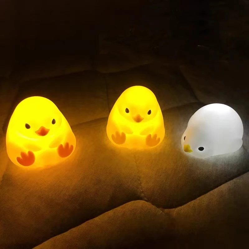 Yell capsule toys kawaii Little Hiyoko Light glowing softly yellow chick lazy sitting lying down eggshell night-light figures