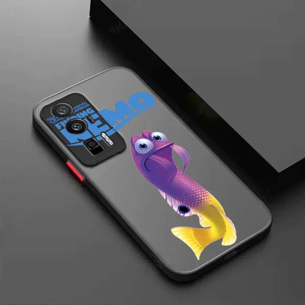 الجلد يشعر شفافة جراب هاتف ل Redmi 9 9A 9I 9C 9T 10C 10A نوت 10 8 Xiaomi 10T 14 العثور على نيمو بروس متجمد غطاء أسود