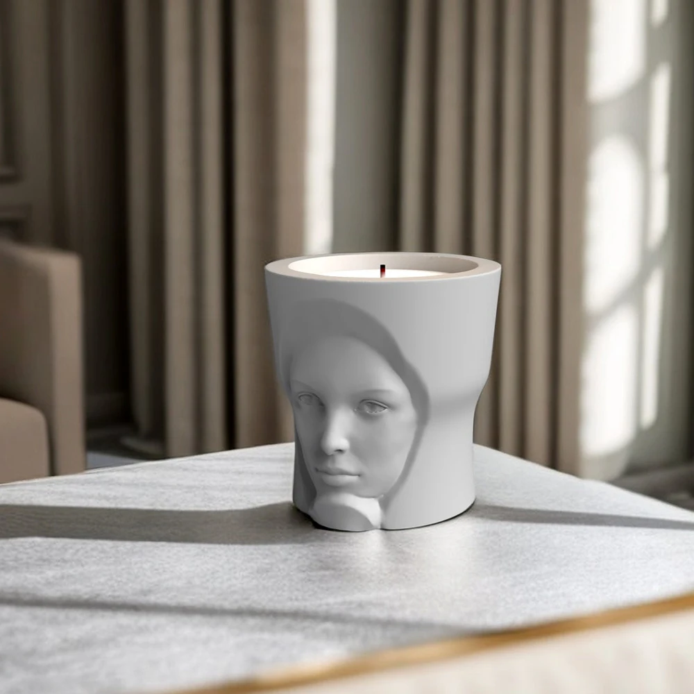 

Knight Design Candle Jar Concrete Silicone Mold Cement Candle Cup Silicone Mold Plaster Container Storage Box Wax Vessl Molds