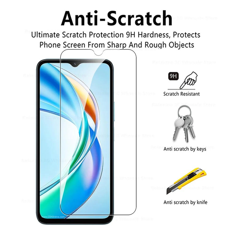 Screen Protector For Honor 90 Lite 1-4PCS Protective Glass For Honor x5b Plus X8b X6b X7c HonorX5b Tempered Glass Flim Cover