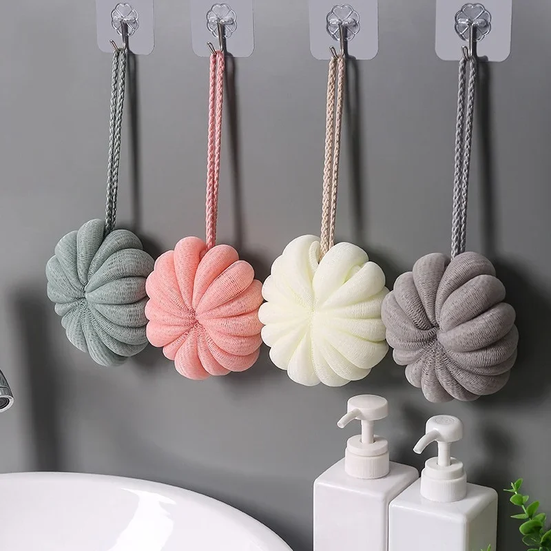 1PC Petal Bath Flower Ball Bubble Net Body Skin Cleansing Bath Ball Soft Scrubber Mesh Foam Sponge Ball Bathroom Supplies