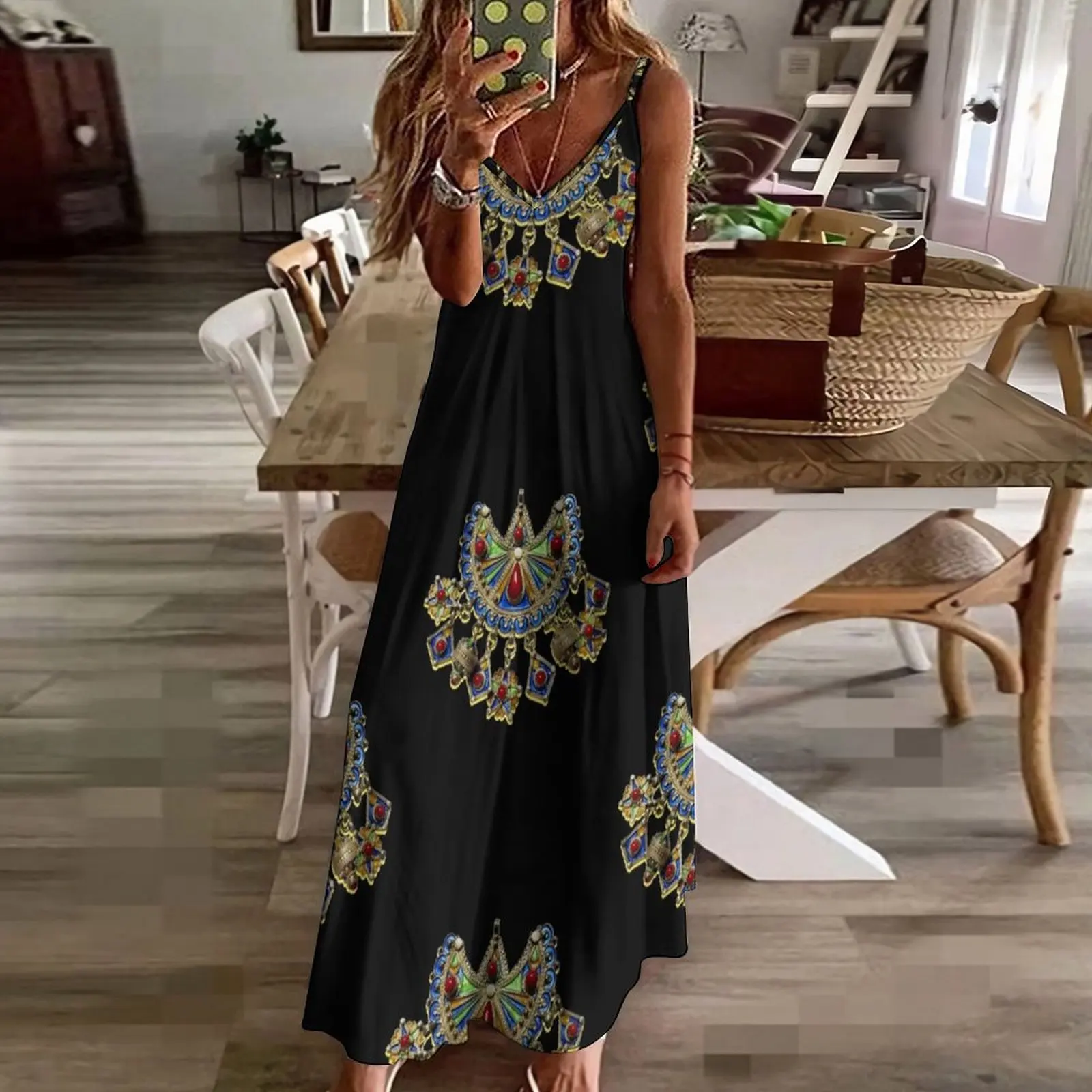 Kabyle jewelry Sleeveless Dress bandage dress women clothes Long dresses