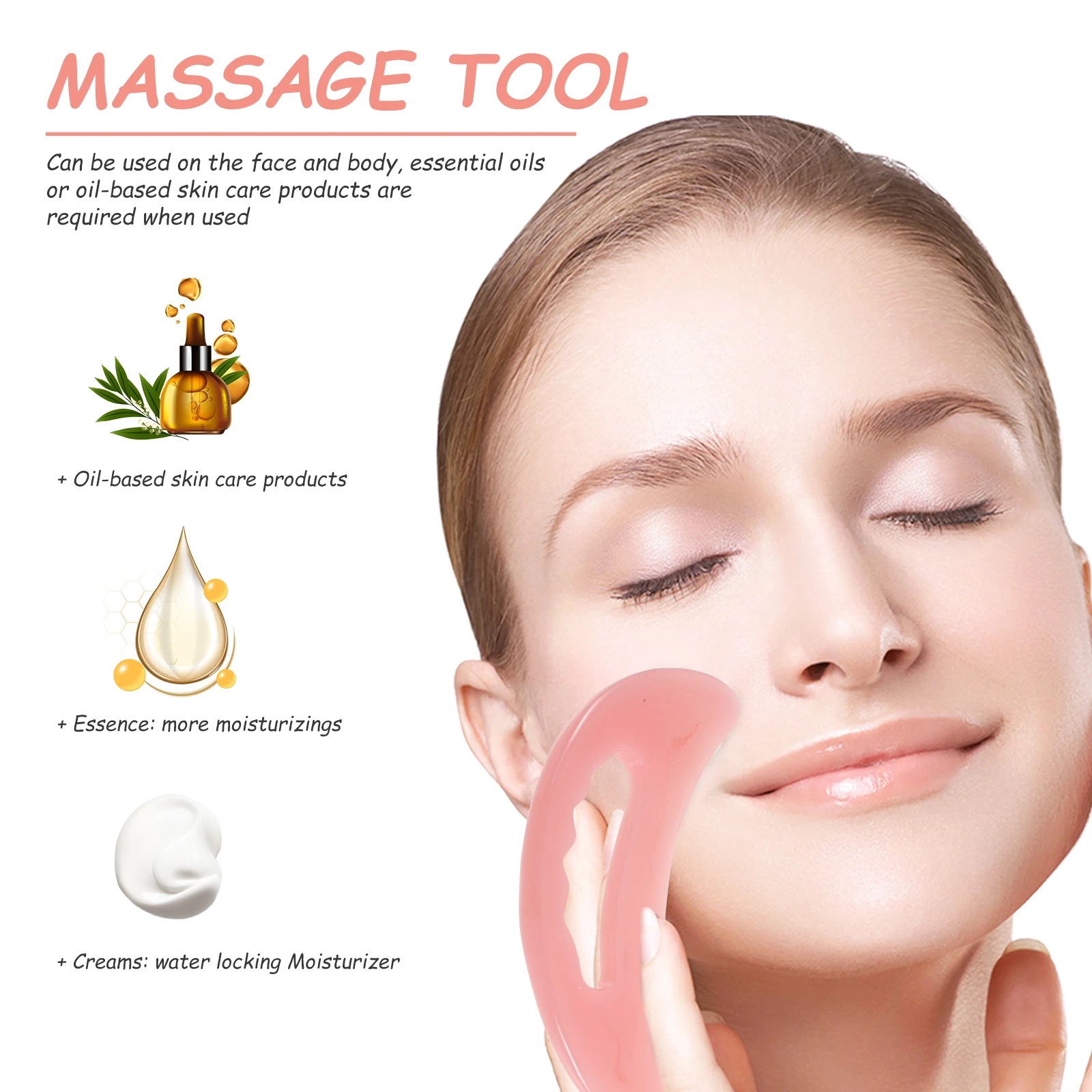 

2Pcs Guasha Massage Board Neck Waist Scraper Facial Tools Resin Body Massager Pink Large Size Coat Hanger Shape