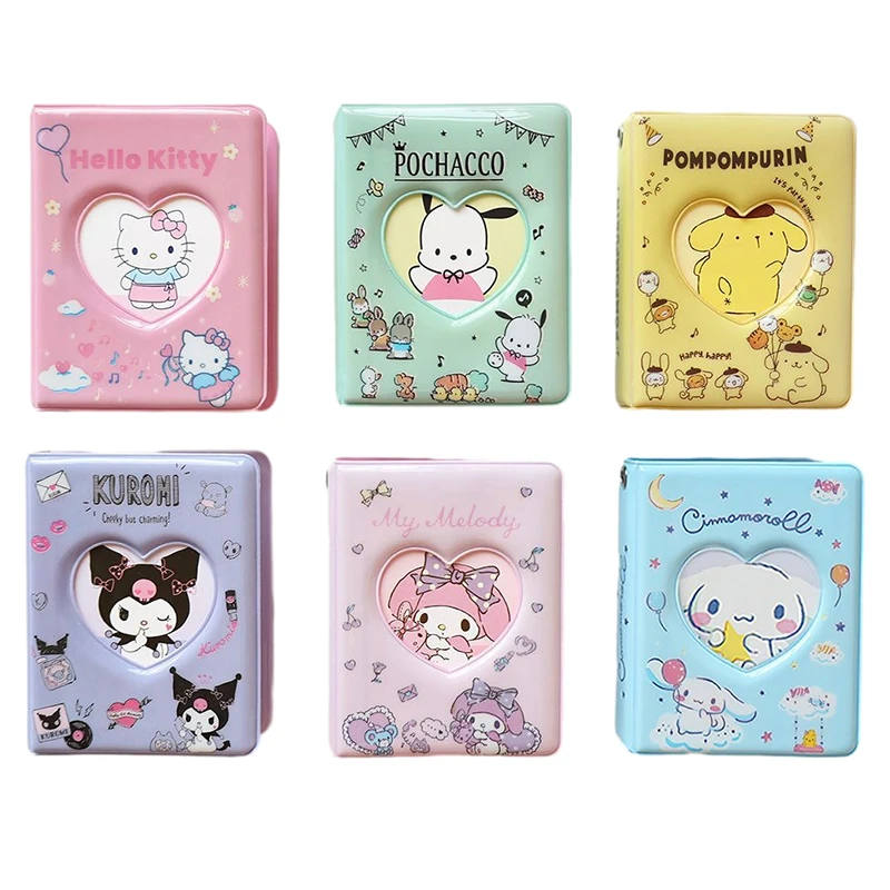 Kawaii Sanrio Hello Kitty Card Book Photo Album Anime Kuromi Melody Cinnamoroll 3-Inch Mini Truck Card Binder Anime Ornaments