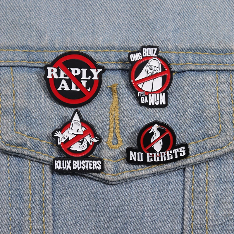 2-6pcs/sets Enamel Pins Cartoon Funny Ghost Bottle Brooches Metal Lapel Badge Accessories Gift for Friends Wholesale Jewelry