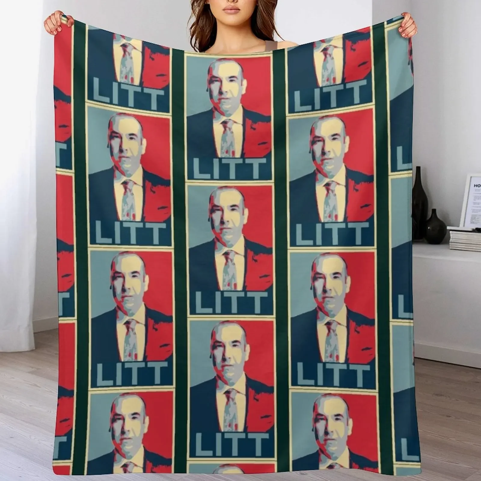 

Louis Litt vintage art Throw Blanket Warm Comfortable Blanket for Office Napping