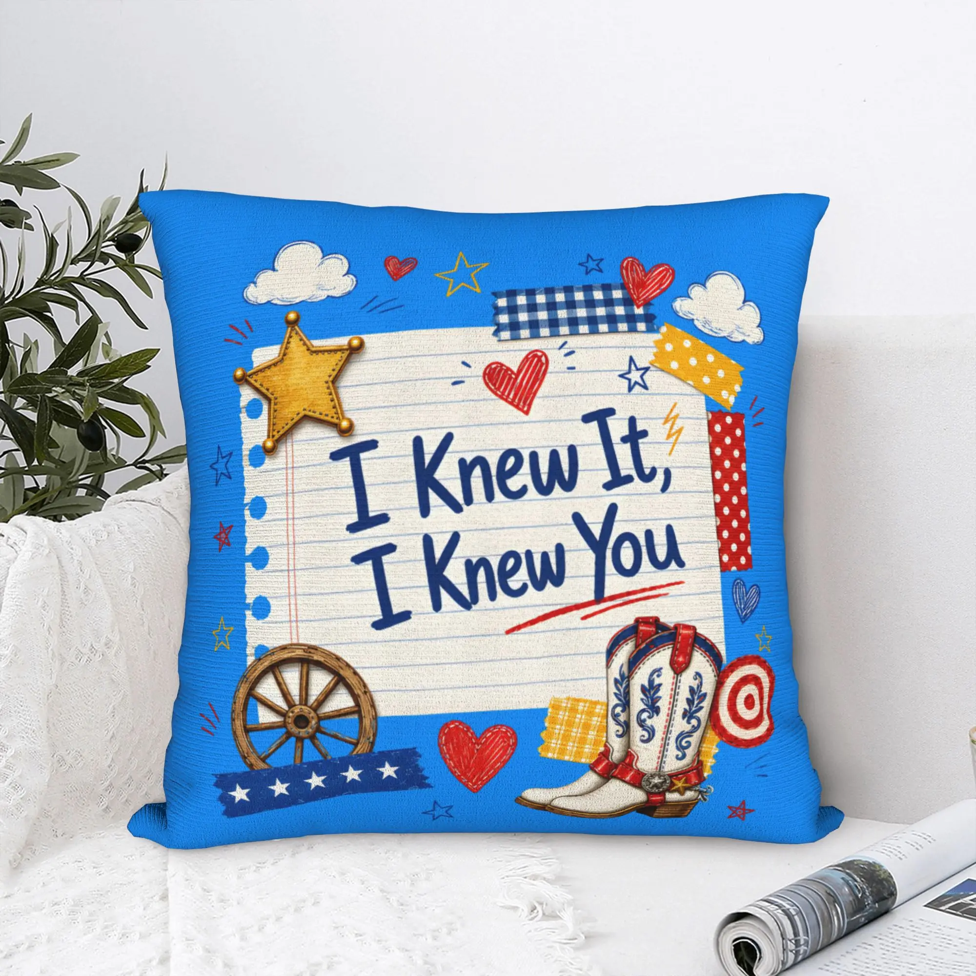 I Knew It I Knew You Square Pillow Covers Polyester Bed Car TS5 Cushion Cover Funny Home Decoration Pillow Cover 40*40