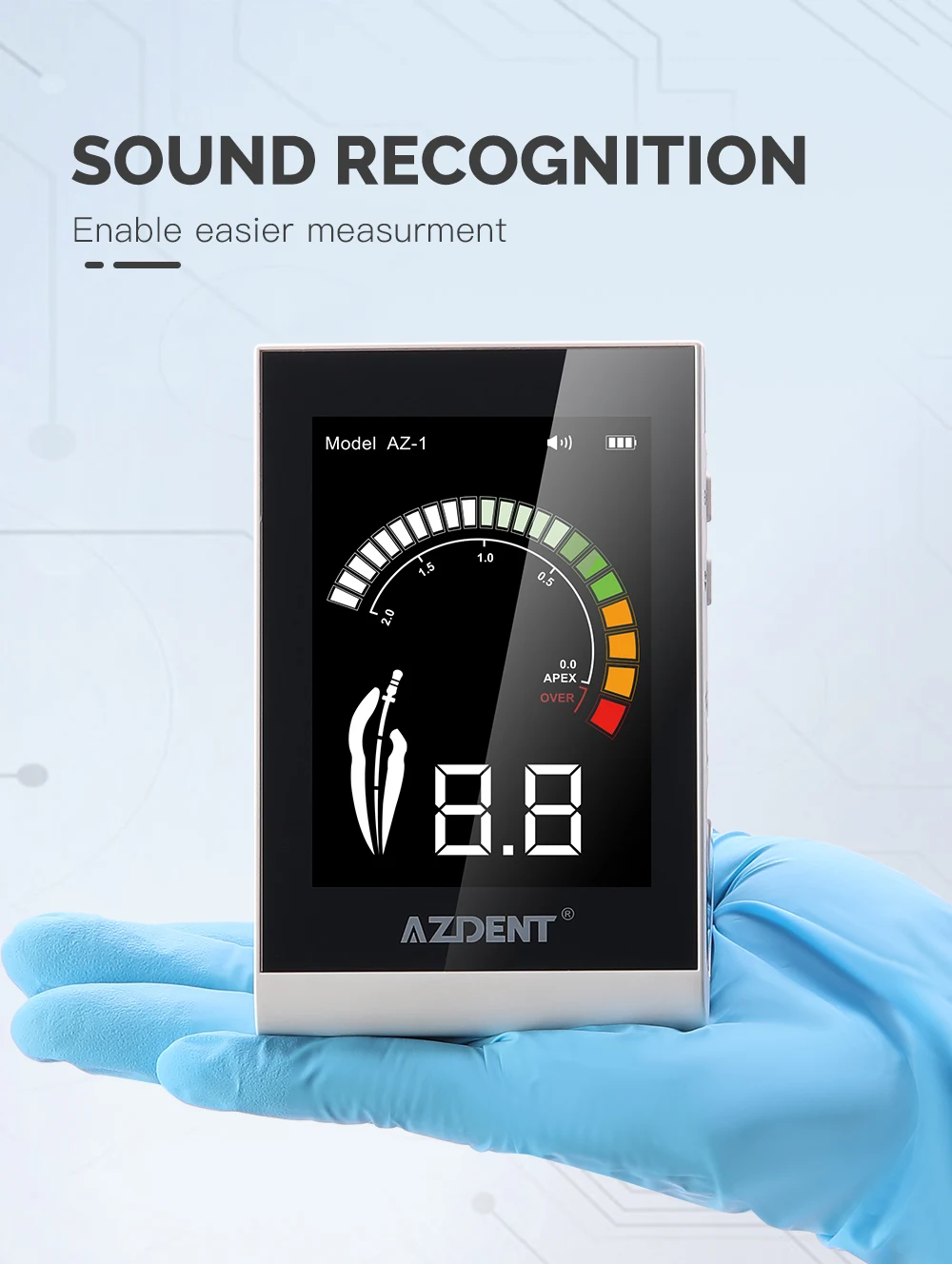 AZDENT Komplettset Dentaler Endomotor 16:1 Kabelloser Apex-Locator Wurzelkanal-Apex-Lokalisierung Parodontales Messgerät – Detail 4
