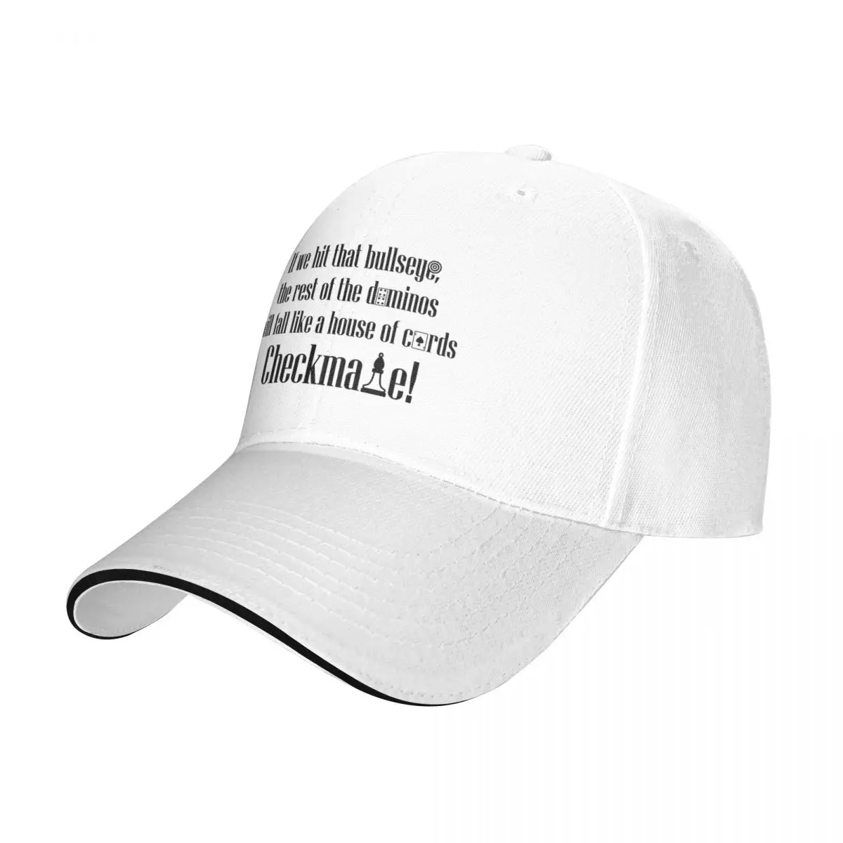 Checkmate - Bullseye - Cards - Chess Funny TV Quotes Baseball Cap Military Cap Man Golf Cap party Hat hard hat Ladies Men's