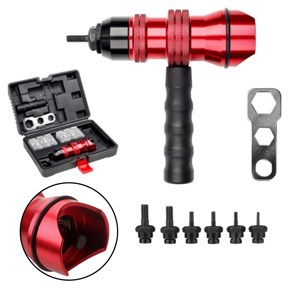 Rivet Nut Durable M3~M10 Rivet Nut Tool w/ Electric Drill Adapter & Insertion Nut Riveter for Home Decoration & DIY