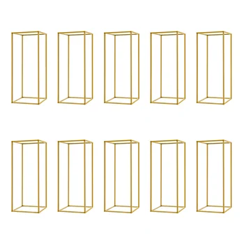 10 Pcs Flower Stands Plant Flower Display 60CM High Gold Removable Gold Vases Wedding Table Centrepieces