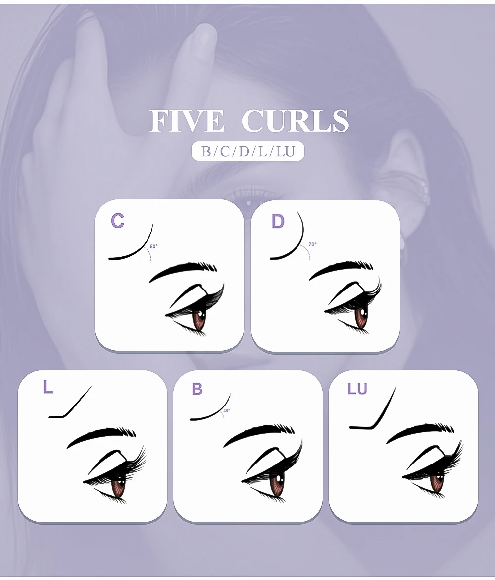 SAKURAHANA Flache Ellipse-Wimpern, natürlich, superweich, individuelle, matte Kunstnerzwimpern, B/C/D/L/LU Curl Split-Tips, flache Wimpern – Detail 8