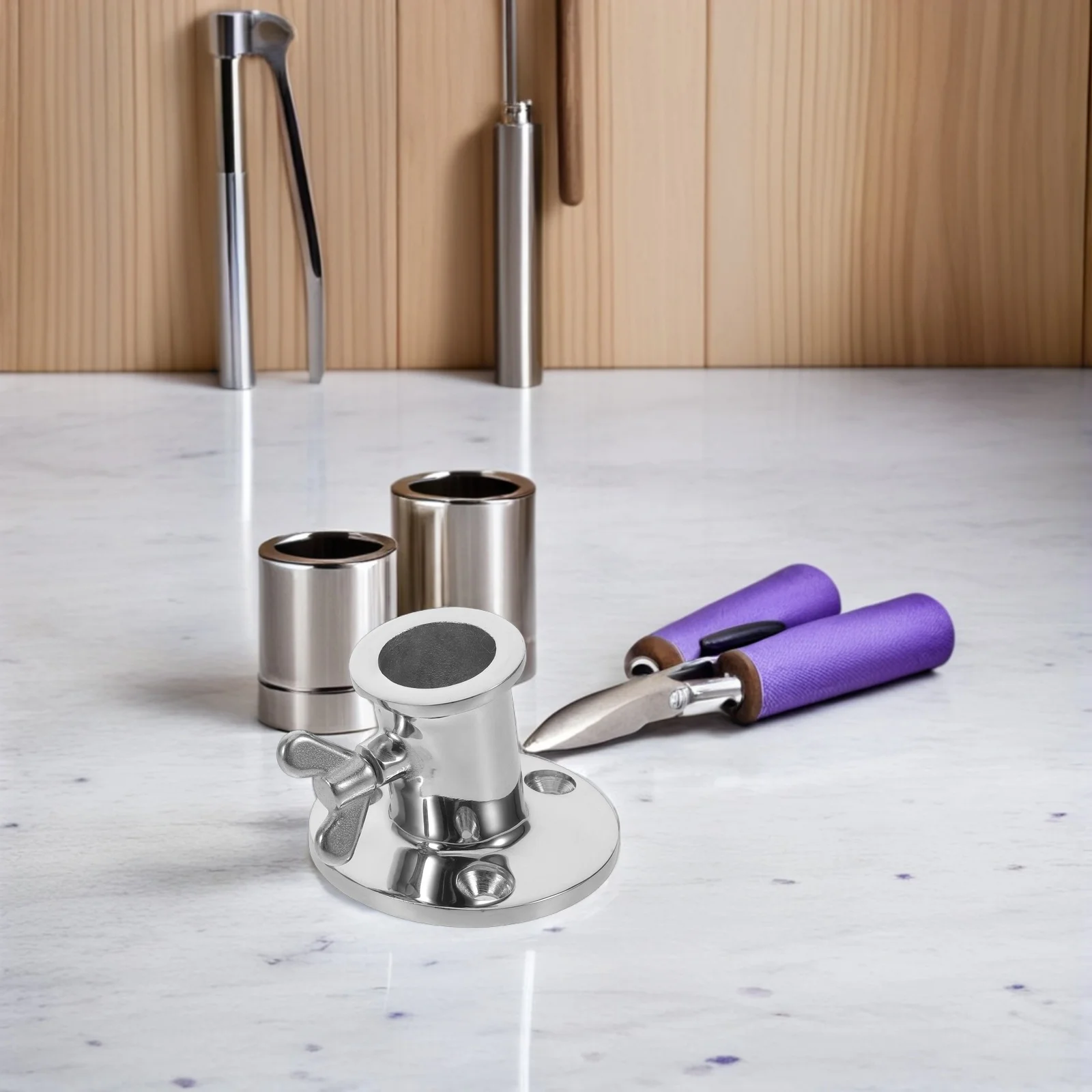 

Stainless Steel Flag Pole Mount Heavy Duty Wall Bracket Outdoor Flagpole Base Holder for House Yard Deck Truck