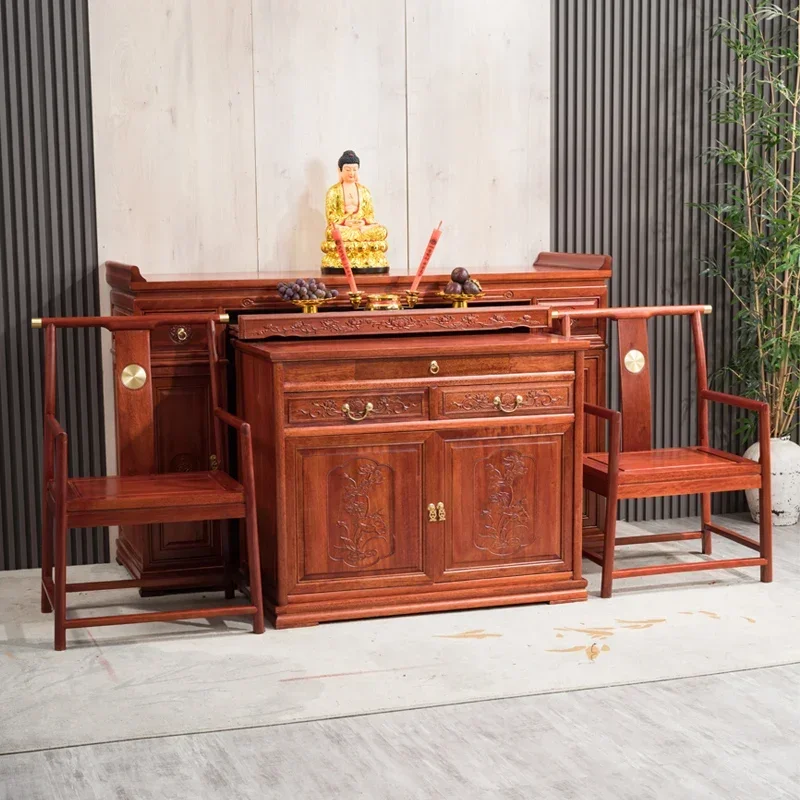 

Y1 Chinese solid wood rural living room main room Buddhist niche table incense strip case Buddha cabinet