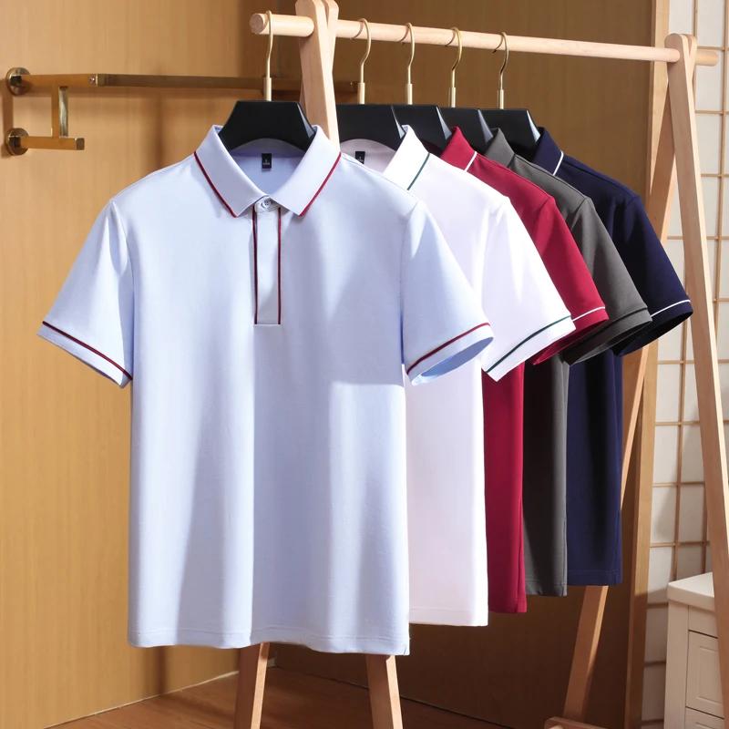 High Quality Cotton Polo Shirt Men Versatile Classic Short Sleeved T-shirt Lapel Casual Business Social Tee Top Streetwear POLO