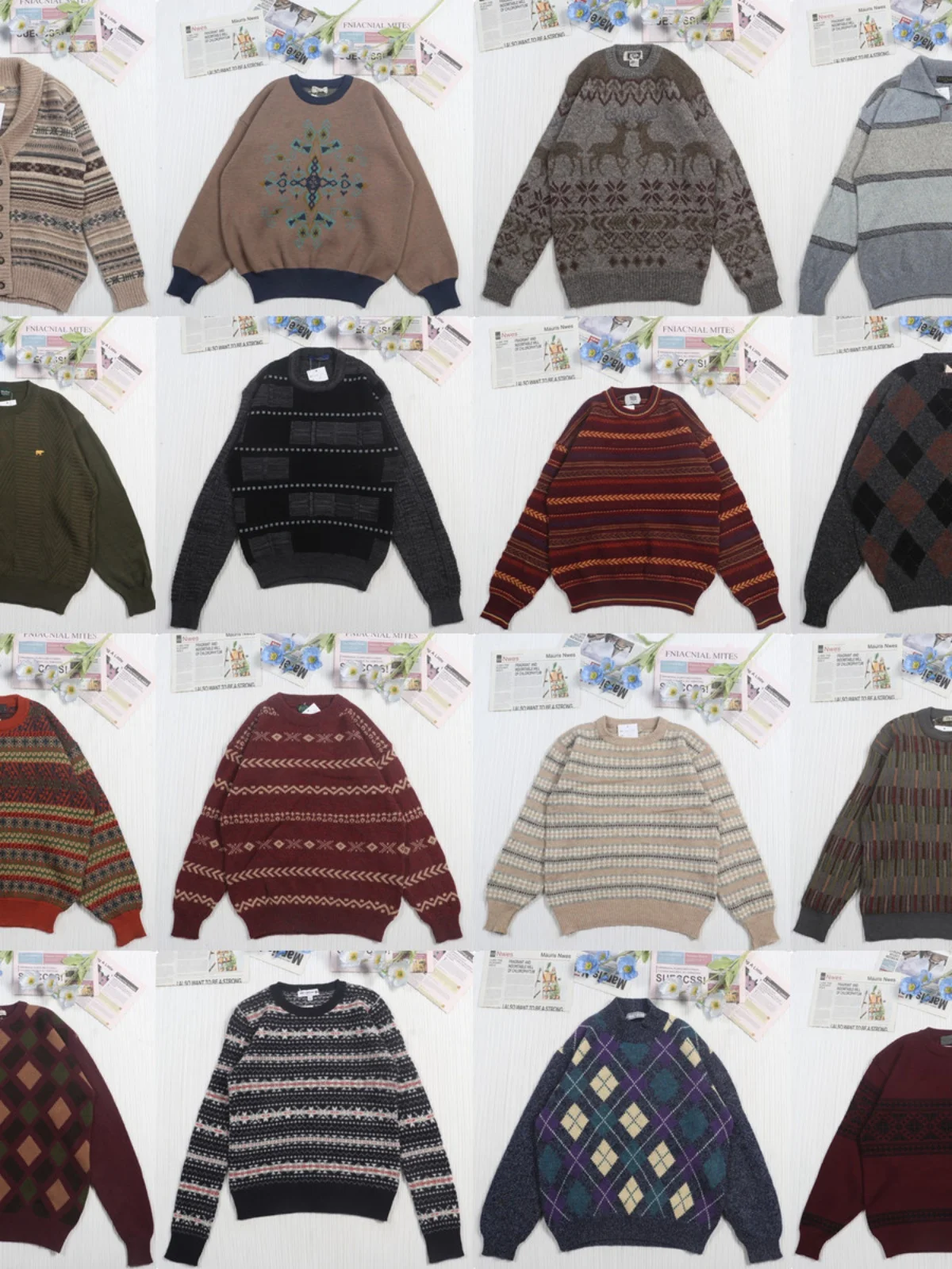 

Винтажный осенне-зимний уникальный шерстяной свитер свободного кроя на пуговицах, классический длинный свек, круглый трикотаж Ne