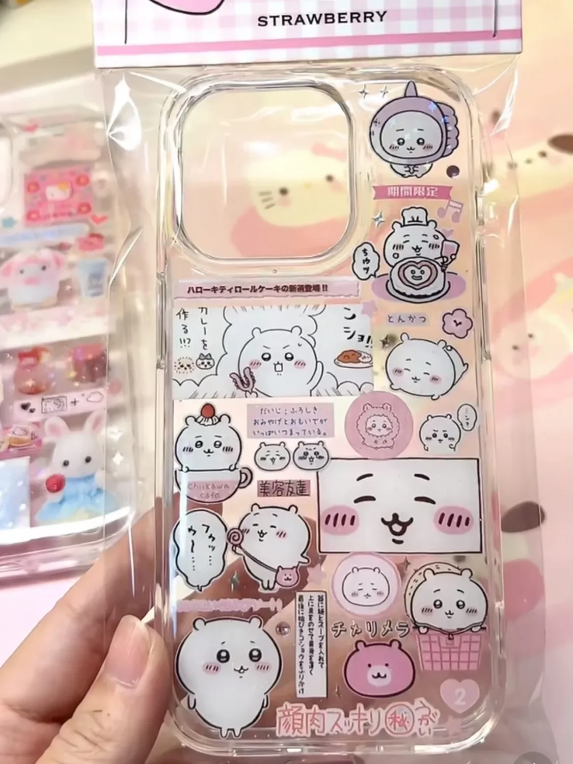 Pink Chiikawa Cute Cartoon Lovely Creative Phone Case For iPhone 16 E 15 14 13 12 11 Pro Max XR XS Max 7 8 Plus MINI Y2K Cover