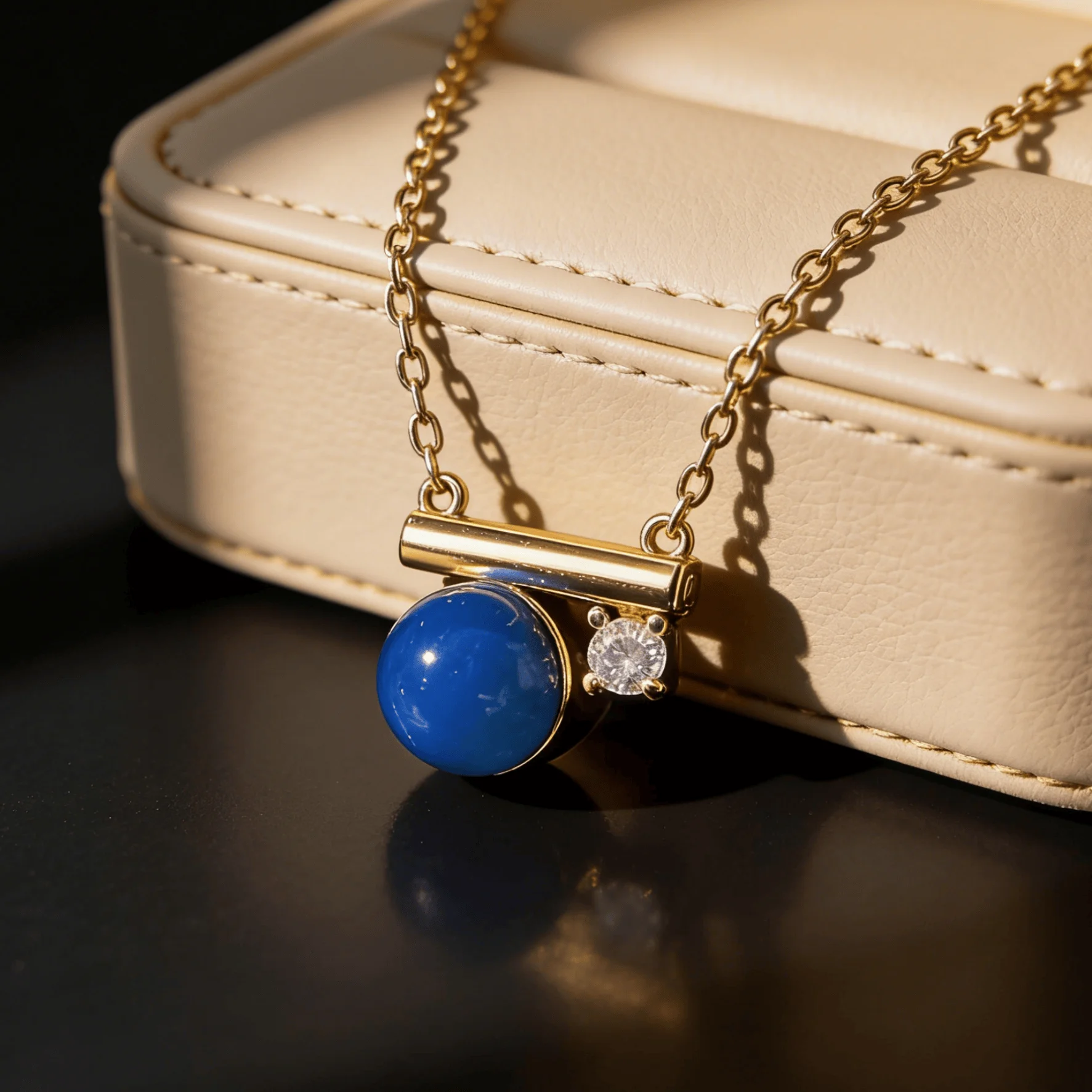 

Натуральный доминиканский синий янтарный кулон из стерлингового серебра, геометрическое минималистичное украшение, ожерелье с круглыми бусинами 7 мм, изящный роскошный подарок