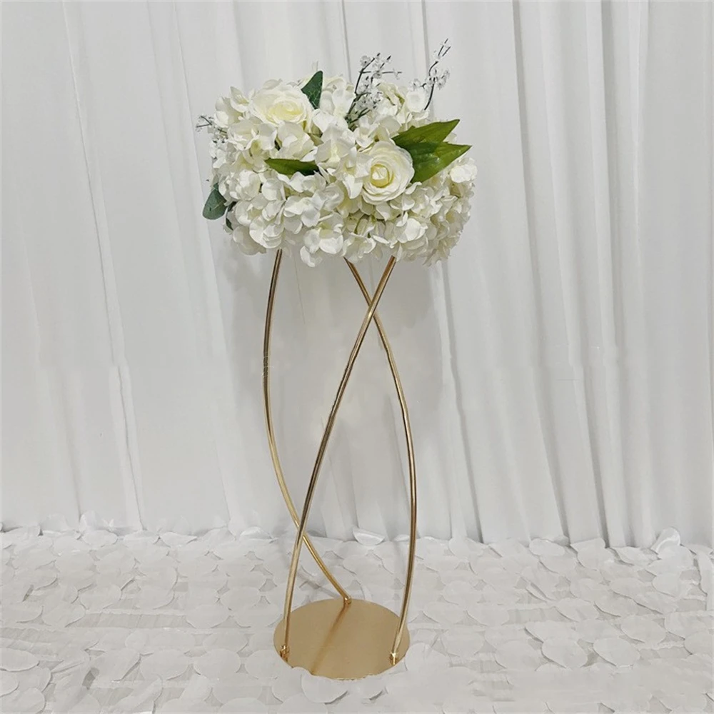 Imagem -04 - Gold Metal Flower Stand para Wedding Table Centerpiece Road Lead Rack para Evento Festa Decoração de Casa 10 Pcs