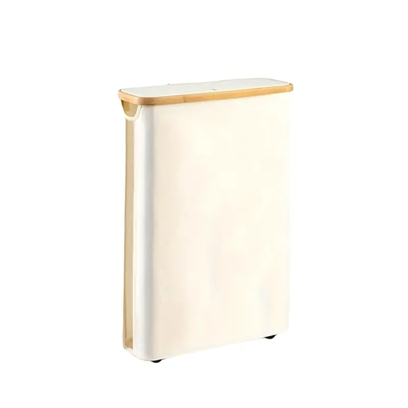 

Коробка для хранения длинных рулонов бумаги, 1 шт., складная, с бамбуковой рамой, с противоскользящим основанием, бежевая