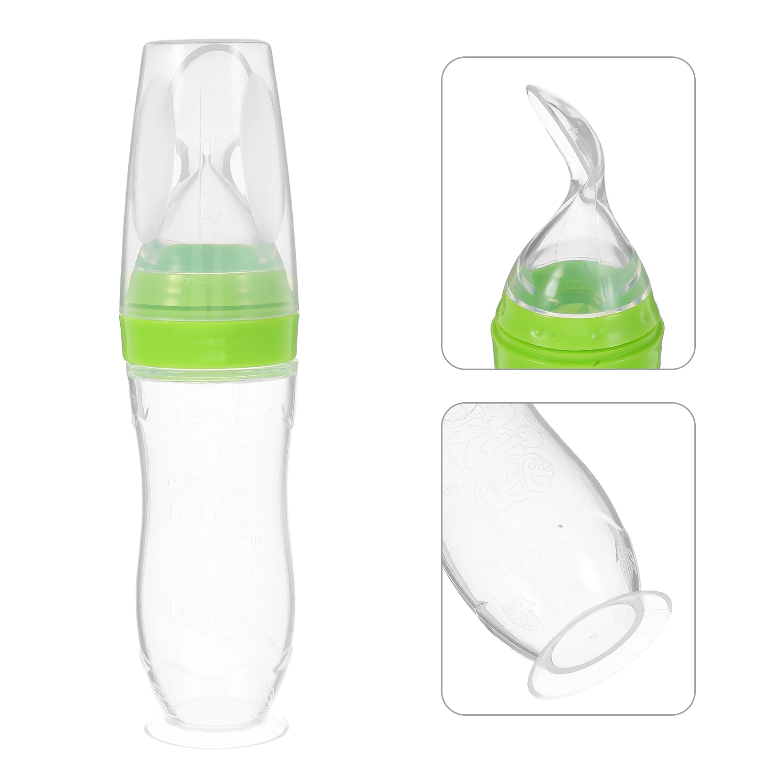 

120Ml Baby Squeeze Feeding Bottle Silicone Puree Feeder Easy Clean Infant Food Dispenser For Baby Rice Paste Milk Green Safe