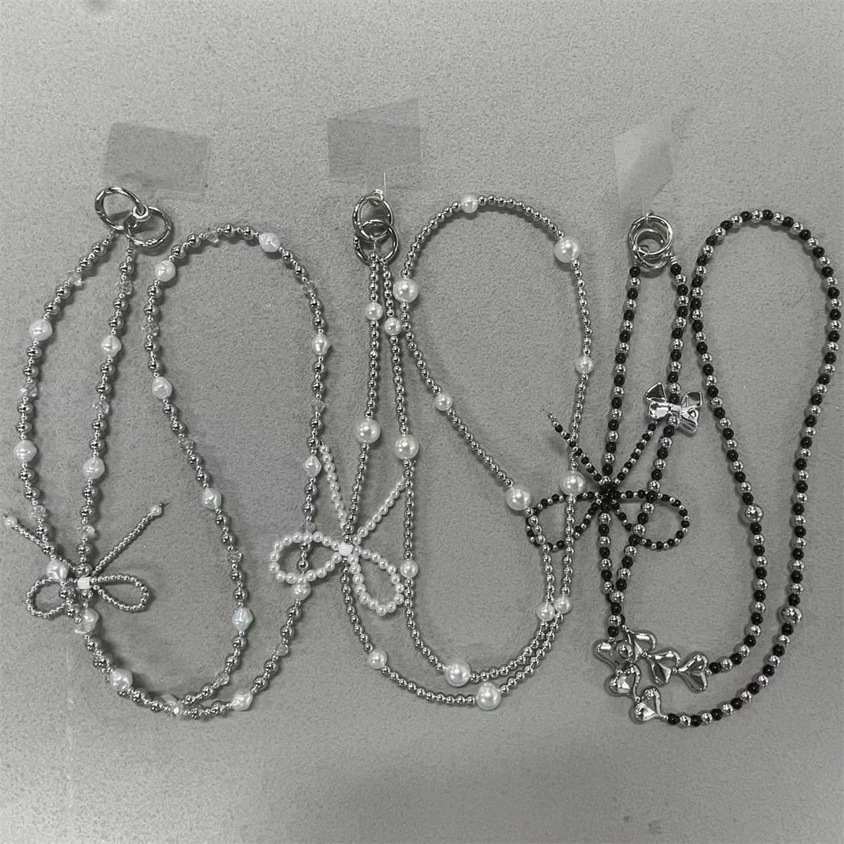 

Pearl Love Bow Crossbody Bag Replacement Chain Hanging Accessories Versatile Jewelry Phone Hanging Rope Accessories