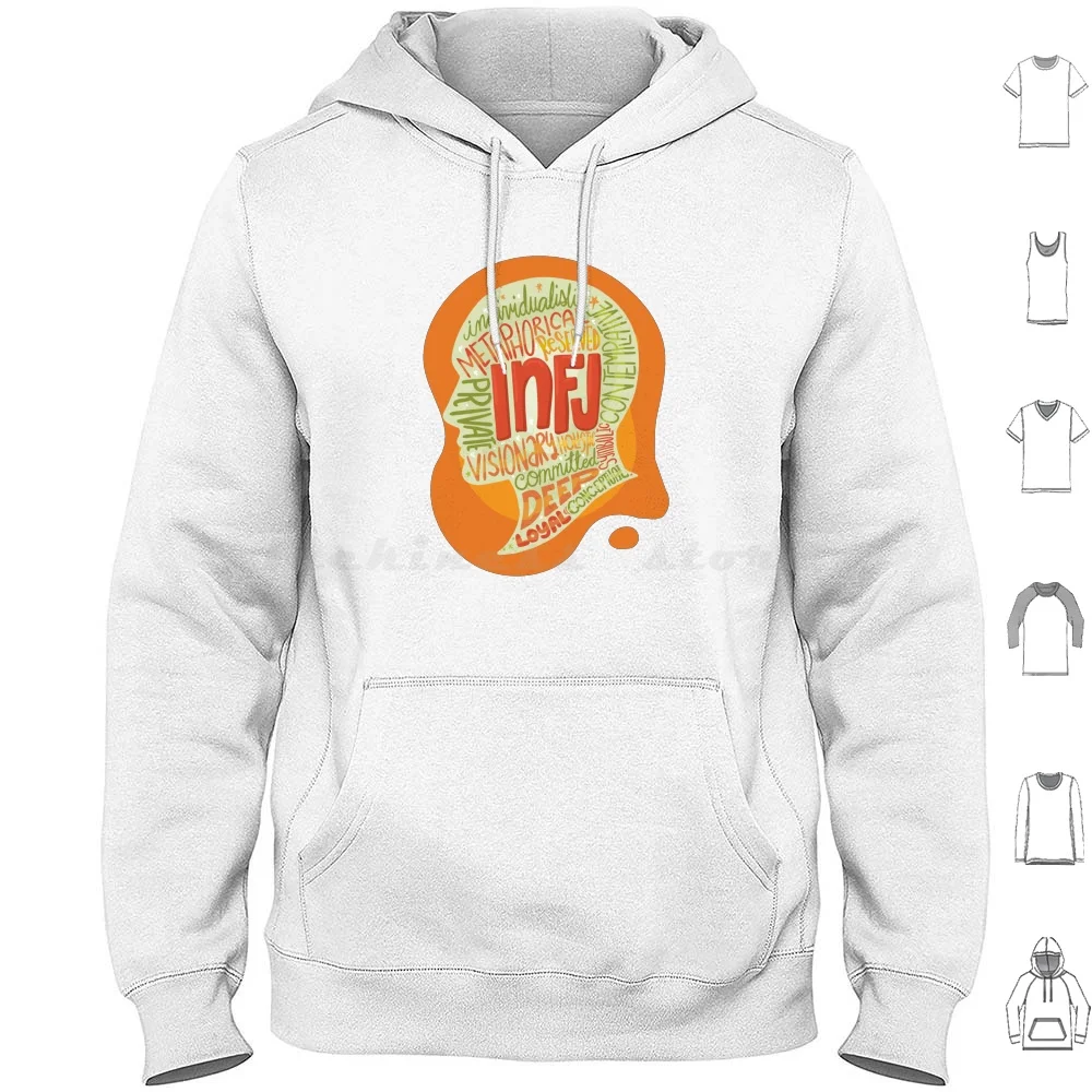 The Infj Personality Trait Hoodie Cotton Long Sleeve Infj Book Handbook Personality Infj T Unicorn Writer Workbook