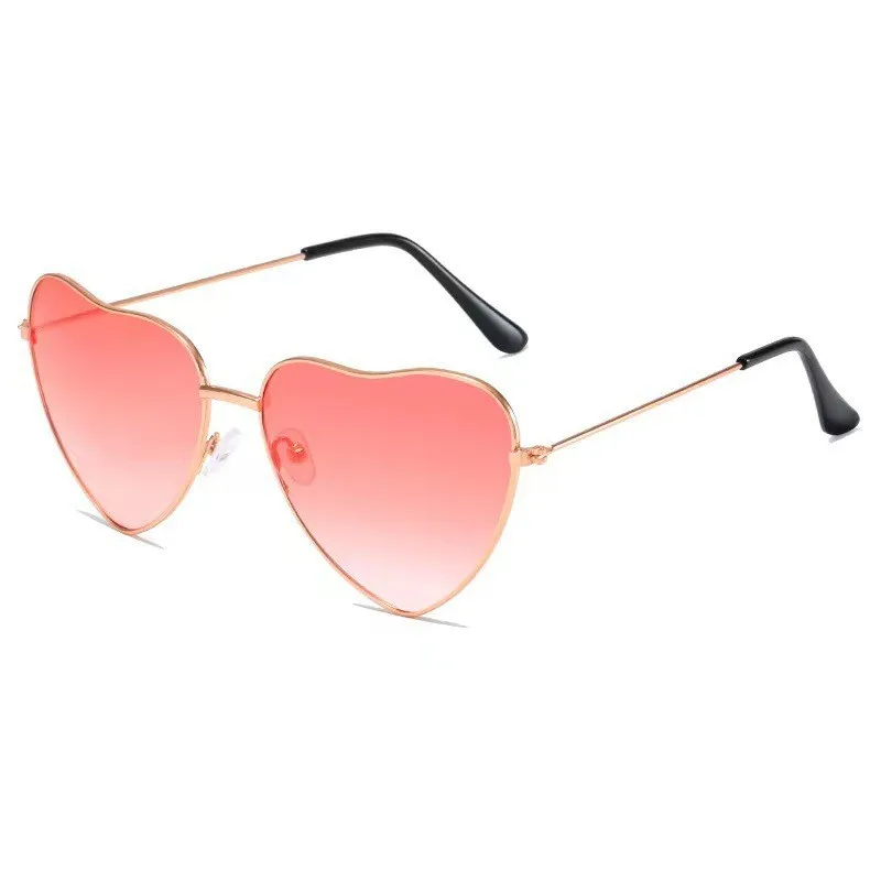 

Heart-Shaped Sunglasses Women Retro Metal Frame Colorful Sun Glasses Lovely Travel Shades Vintage Eyewear Party Eyeglasses Gift