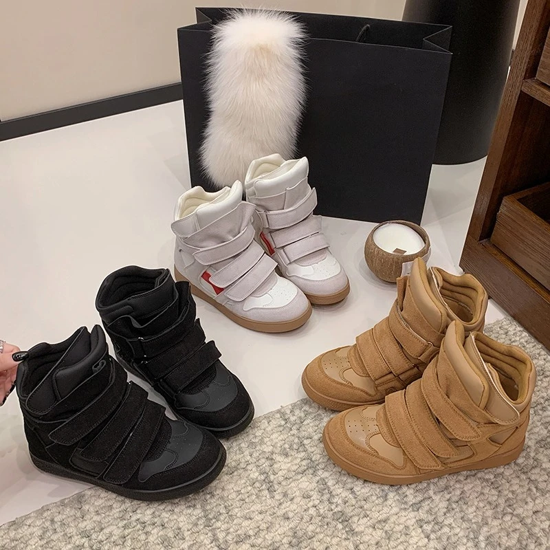 Damskie ocieplane śniegowce z polaru, grube i ciepłe, nowa kolekcja zima 2025, modne i uniwersalne, sportowe buty codzienne z bawełny.