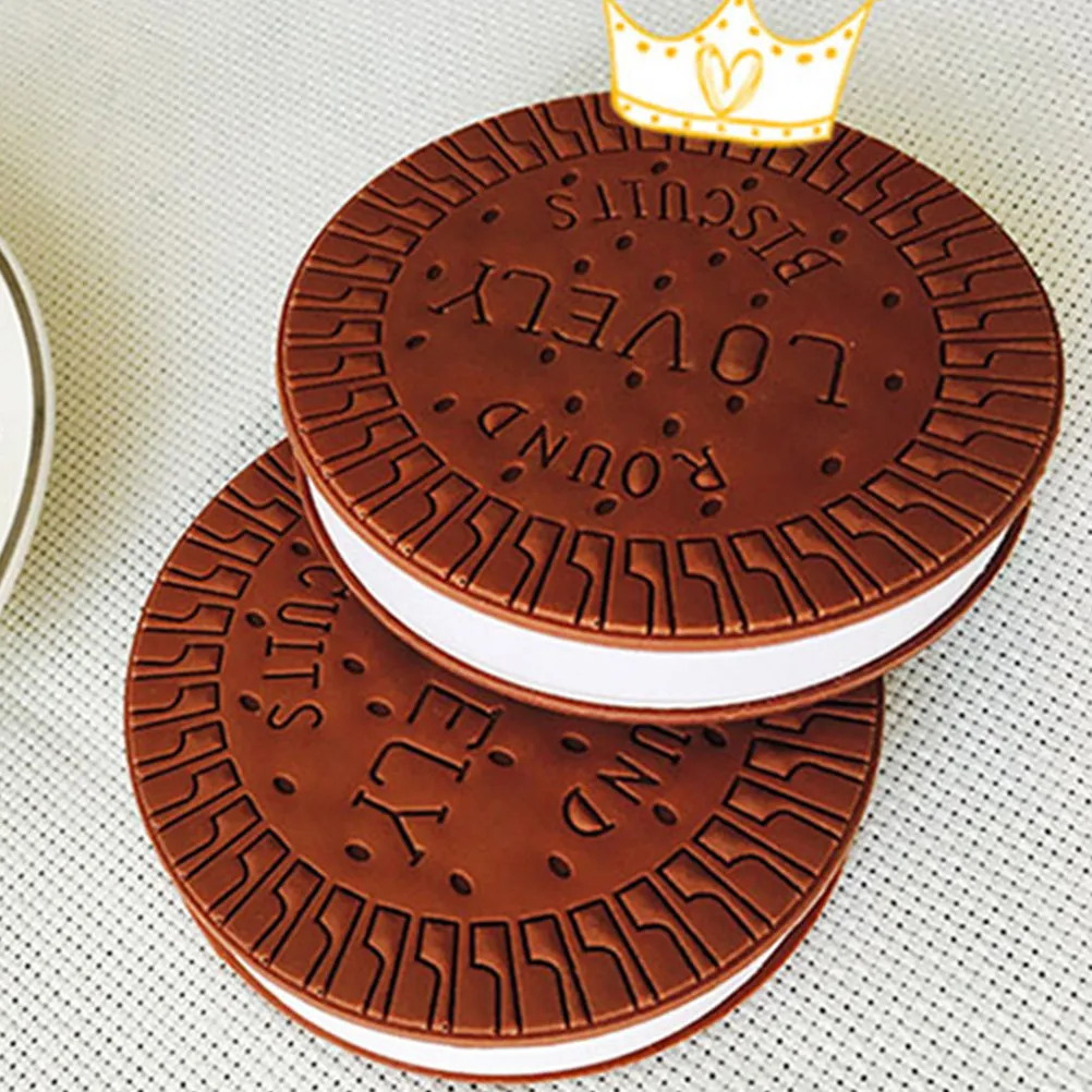 2Pcs Mini Pocket Notepad Biscuit Inspired Cover Steno Pad Compact Writing Book Wire-O Binding Convenient for Daily Journal Note