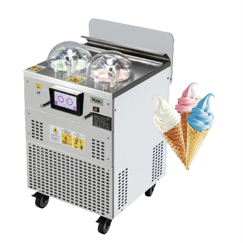 Commercial 2 Flavors Multifunctional Gelato Making Machine Soft and Hard Ice Cream Maker