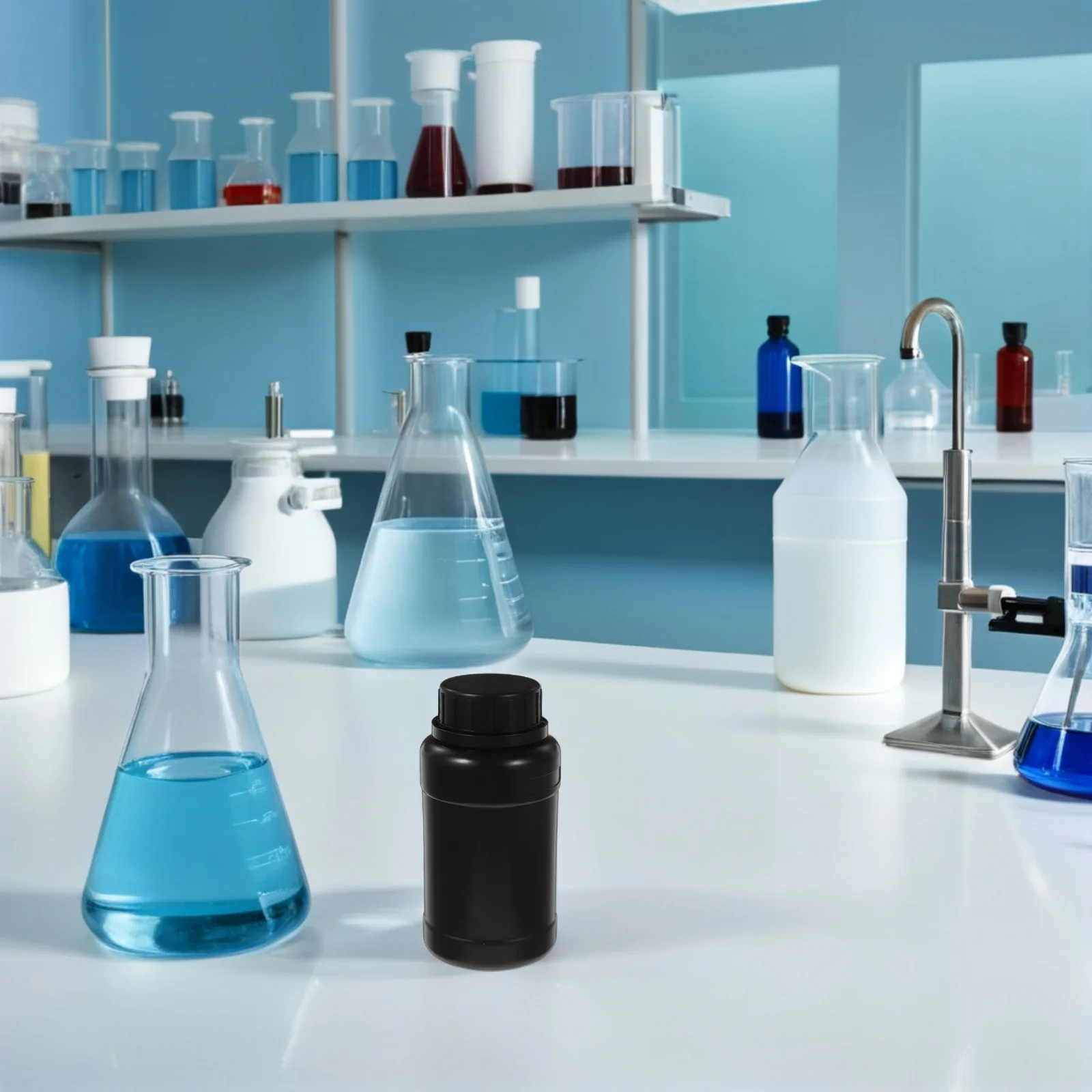 

12Pcs Lab Chemical Reagent Bottles 250ml Plastic Leak Proof Wide Mouth Storage Containers Screw Caps Reusable Sample Containers