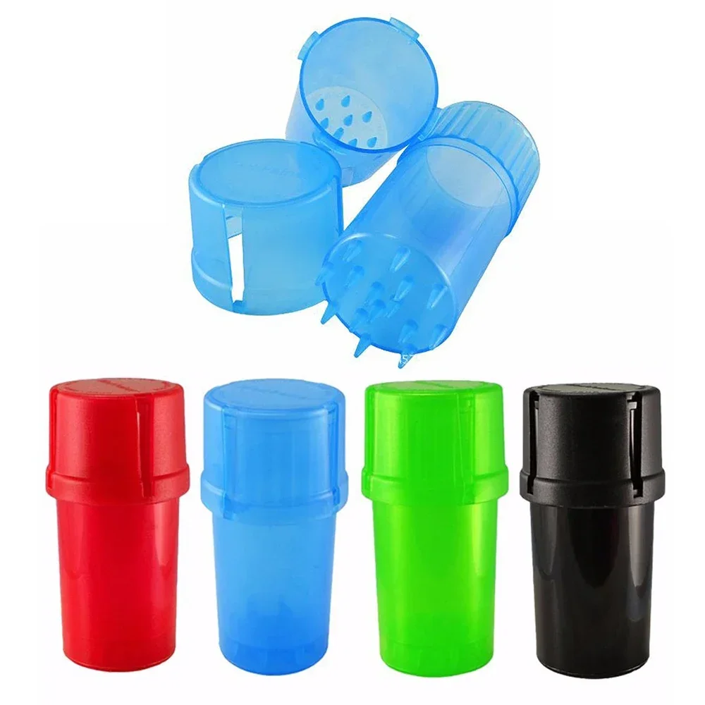 Portable Tobacco Spice Grinders Box Plastic Herb Crusher Cigarette Smoke Storage Case Smoking Accessories