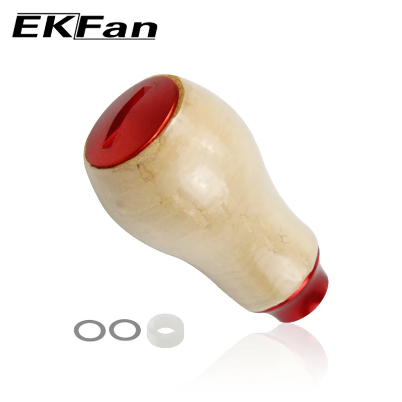 EKFan Soft Wood Fishing Reel Knob Suit For 1000-5000 Series SHI & DAI Spinning Tackle Accessories