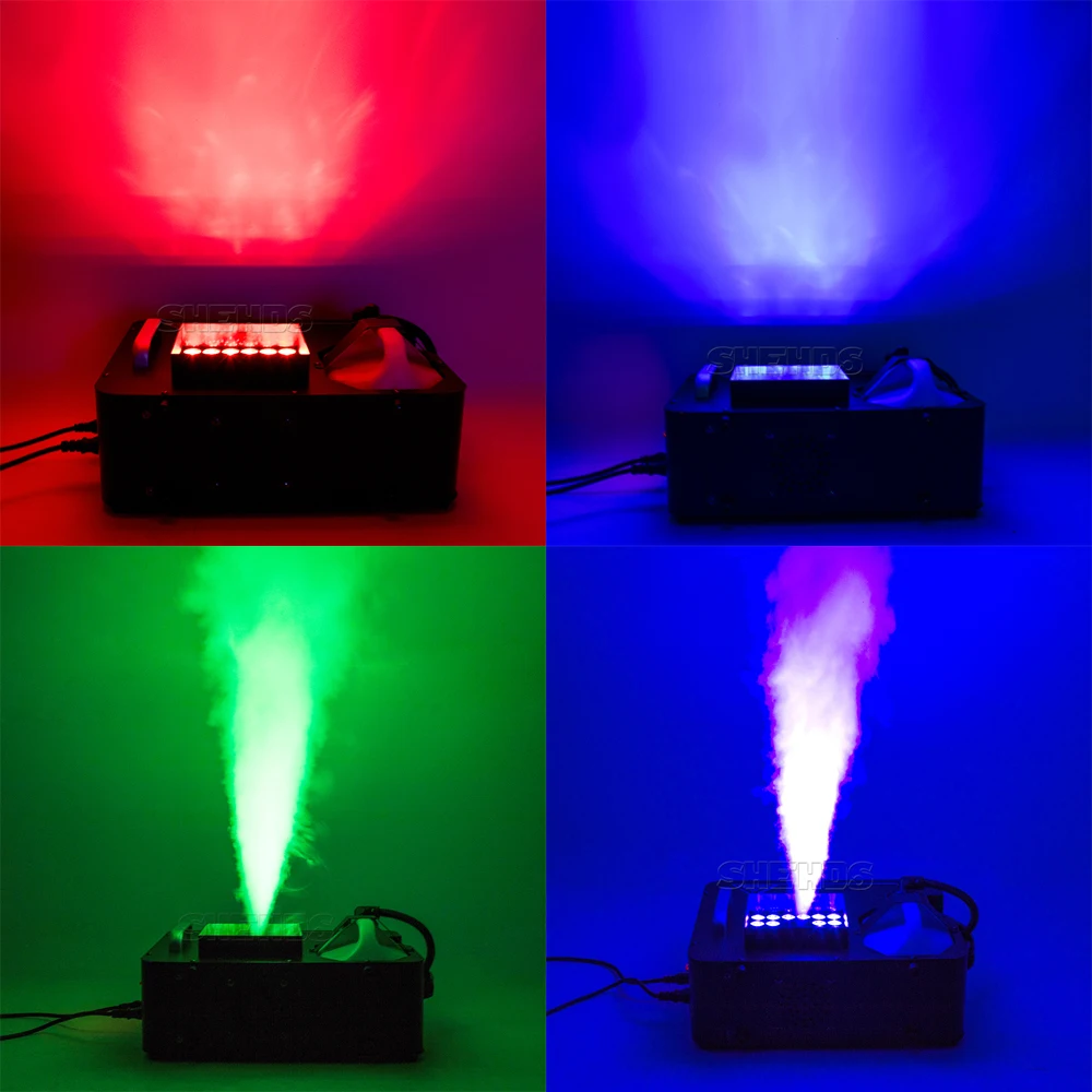 1500W Vertical Smoke Machine With 24x9w LED Light RGB 3in1 Wireless Remote Control Fog Machine For Wedding DJ Disco Party DMX512