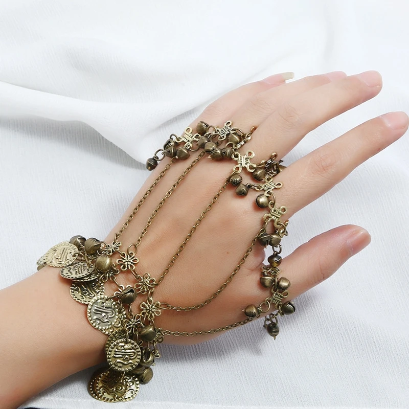 

photo background nail fashion fairy hollow bracelet chain bell ring Manicure model picture shoot prop Nail design photography