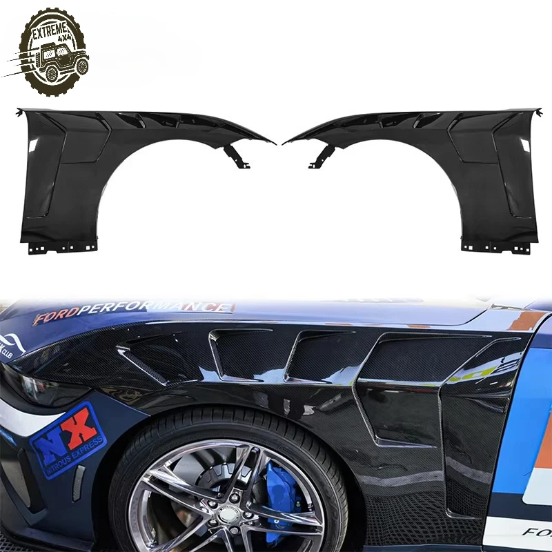 

Real Dry Carbon Exterior Accessories for 2024+ Ford Mustang Replacement Front Side Vent Fender Cover Trim Car Body Kits