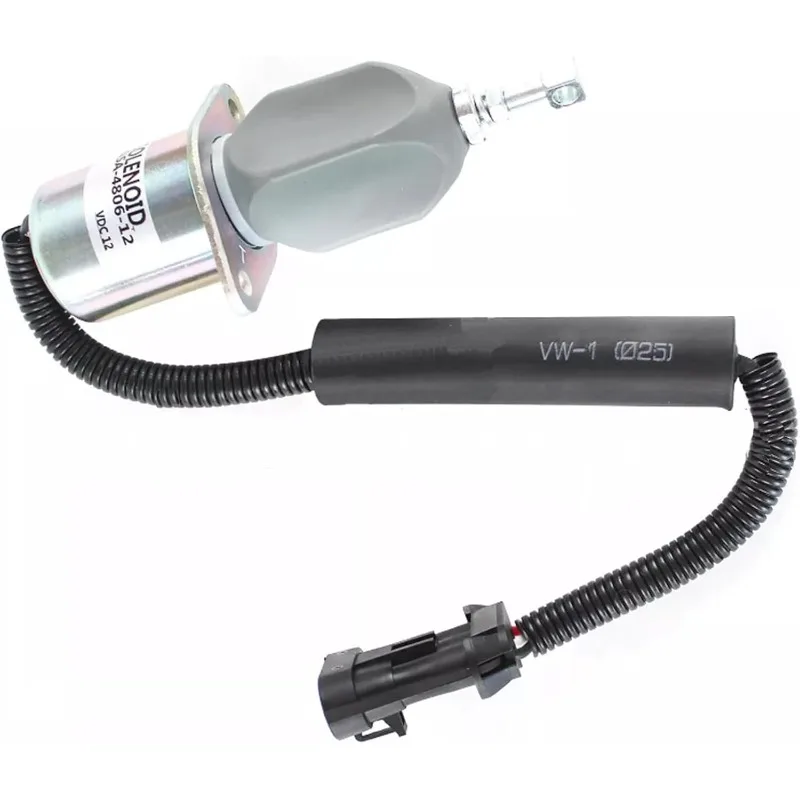 

Stop Solenoid Cut Off Solenoid SA-4806-12 for Kubota Excavator KX161-2 KX101 KX151 B1550 F2000 GV3160 KX101 L2550 R410 12V