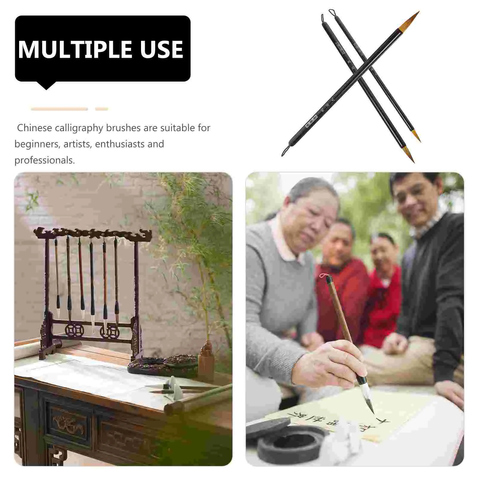 3Pcs Chinese Calligraphy Brush Fine Tip Painting Ink Calligraphy Pens for Beginner