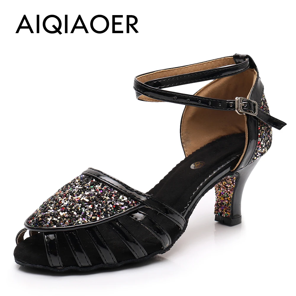 

women's sandals summer 2023 Women Ballroom Dance Shoes Latin Salsa Bachata Performance Dancing Shoes