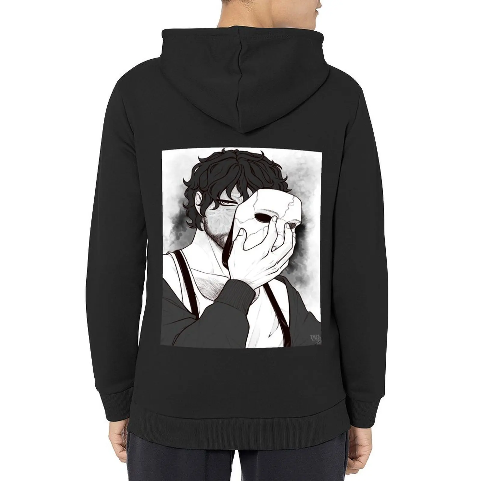 

[Brahms Heelshire] Behind the mask Hoodie japanese style men's coat men's clothes new hooded tee