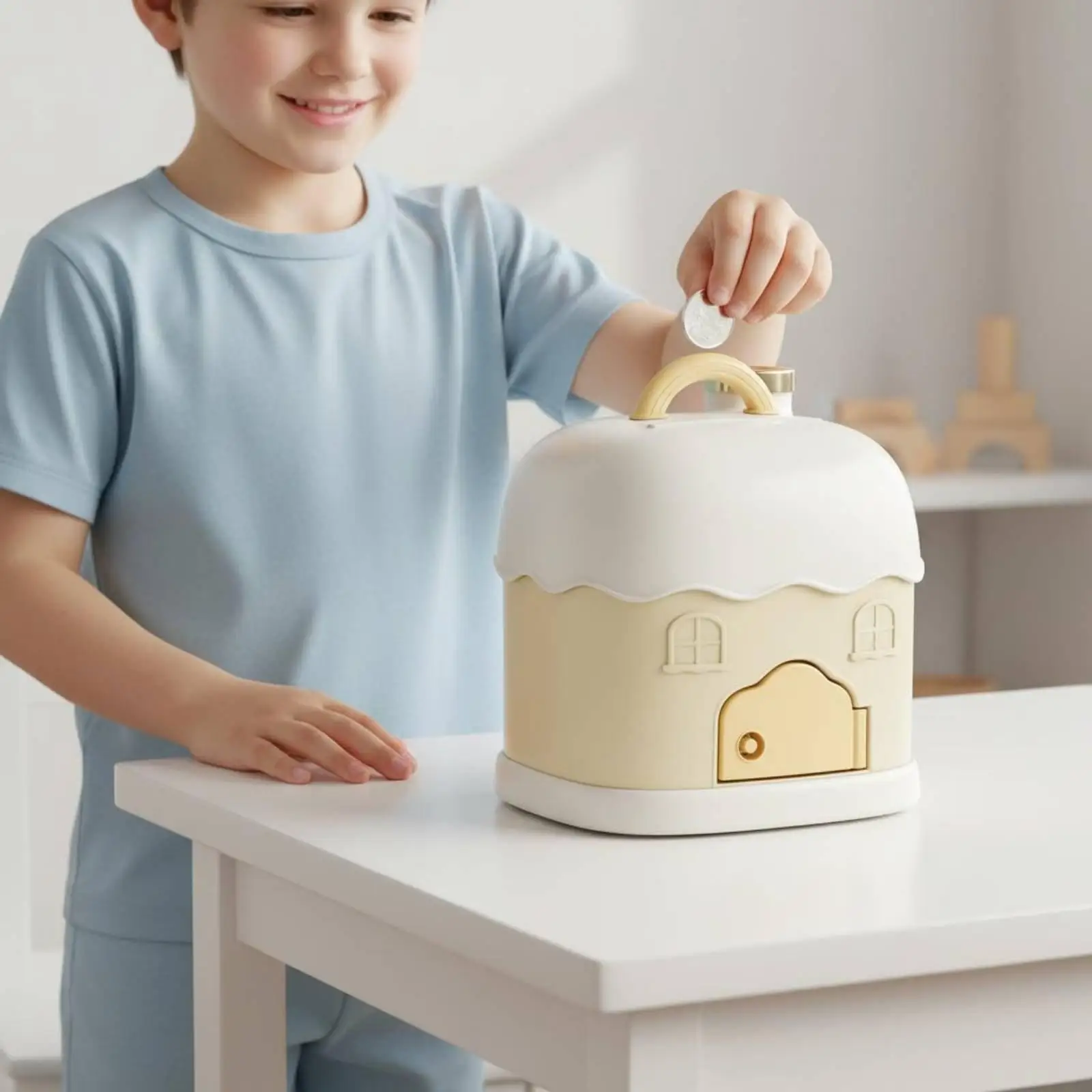 حصالة نقود للأطفال بقفل، تصميم - مراجعة Kids Education Savings وسعره